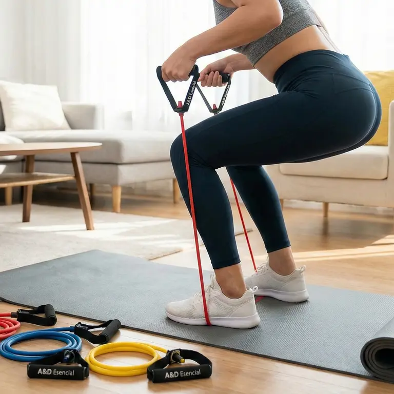 Tu gimnasio en casa: Rutina de cuerpo completo para principiantes con Bandas de Resistencia