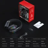 Audífonos gamer ONIKUMA GT826 inalámbricos tri-modo Bluetooth 5.3 con micrófono desmontable e iluminación RGB - 2