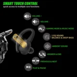 Audífonos inalámbricos TWS deportivos Bluetooth con estuche de carga y gancho de ajuste - 4