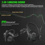 Audífonos inalámbricos TWS deportivos Bluetooth con estuche de carga y gancho de ajuste - 5