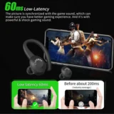 Audífonos inalámbricos TWS deportivos Bluetooth con estuche de carga y gancho de ajuste - 6