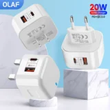 Cargador de pared USB-C 20W con carga rápida Power Delivery PD y QC3.0 - 1