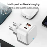 Cargador de pared USB-C 20W con carga rápida Power Delivery PD y QC3.0 - 2