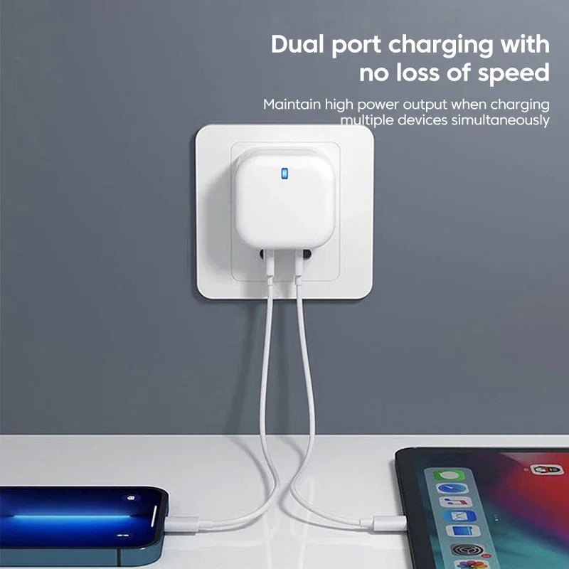 Cargador de pared USB-C 20W con carga rápida Power Delivery PD y QC3.0 - 4