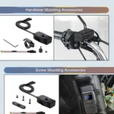Cargador USB para moto impermeable con voltímetro LED y doble puerto USB para manubrio - 2