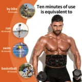 Cinturón de Entrenamiento Abdominal EMS estimulador muscular recargable - 4
