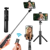 Selfie Stick Z14 Pro con trípode telescópico y luz de relleno LED - 2