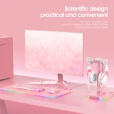 Soporte base para audífonos gamer ONIKUMA con iluminación RGB y puertos USB - 2